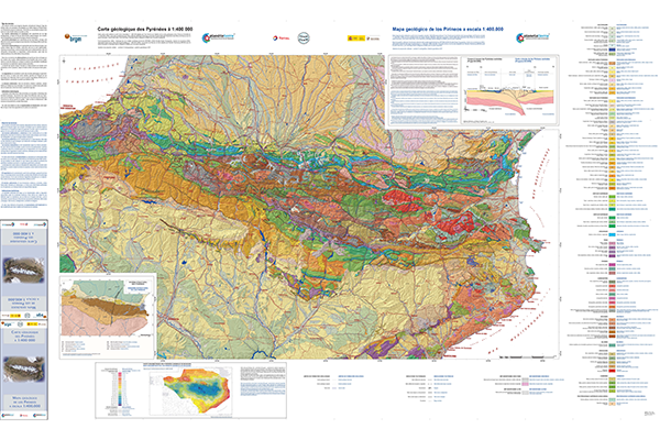 Геологическая карта Пиренеев (фрагмент)