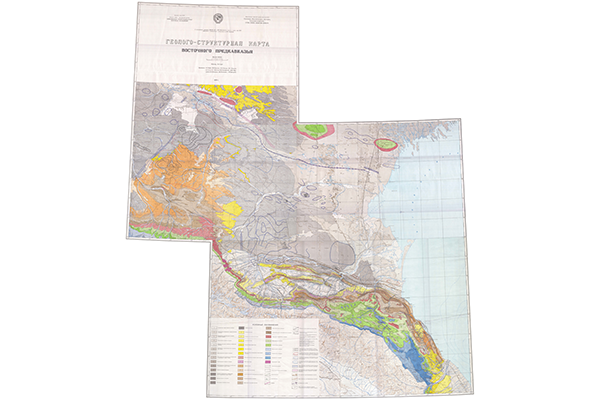 Геолого-структурная карта Восточного Предкавказья (фрагмент)