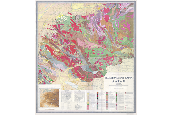 Геологическая карта Алтая (фрагмент)