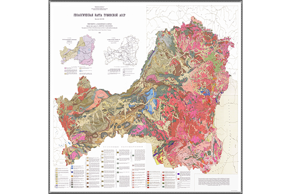 Геологическая карта Тувинской АССР (фрагмент)