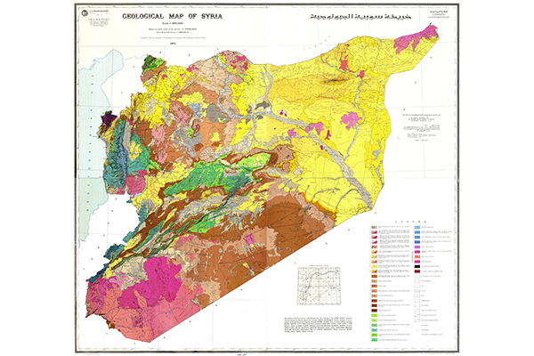 Геологическая карта Сирии (фрагмент)