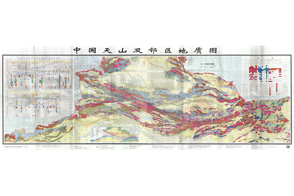 Геологическая карта Китайского Тянь-Шаня (фрагмент)