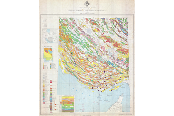 Геологическая карта Южного-Центрального Ирана (фрагмент)