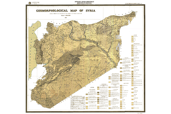 Геоморфологическая карта Сирии (фрагмент)