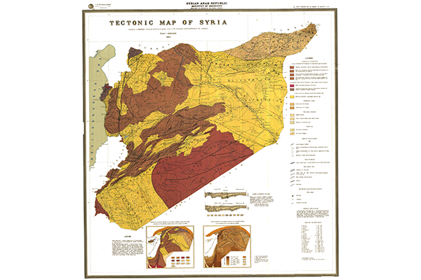 Тектоническая карта Сирии (фрагмент)