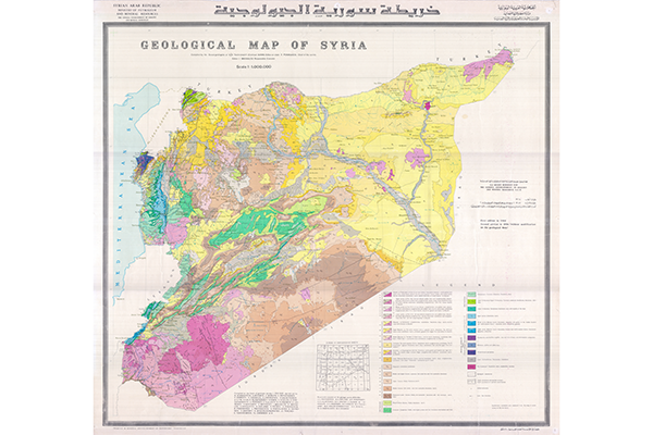 Геологическая карта Сирии (фрагмент)