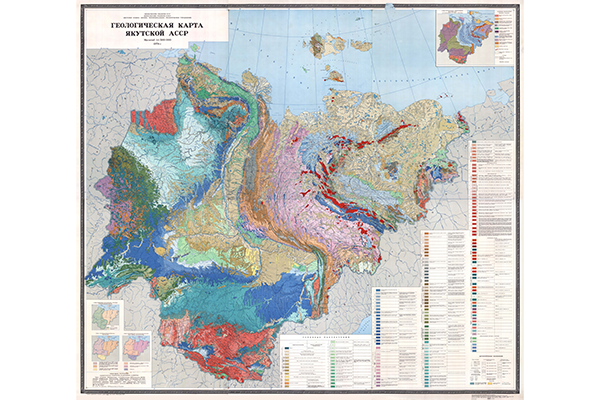Геологическая карта Якутской АССР (фрагмент)