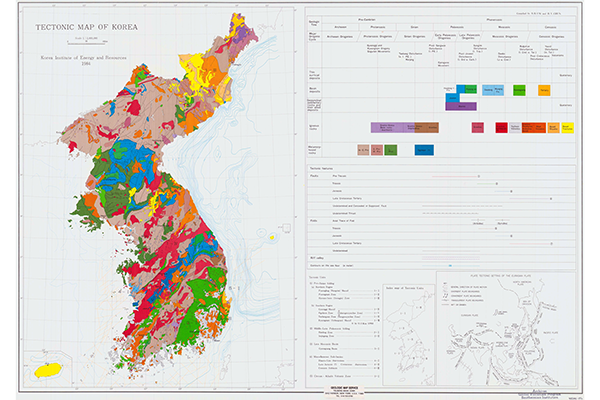 Тектоническая карта Кореи (фрагмент)