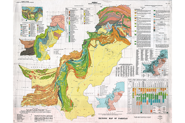 Тектоническая карта Пакистана (фрагмент)