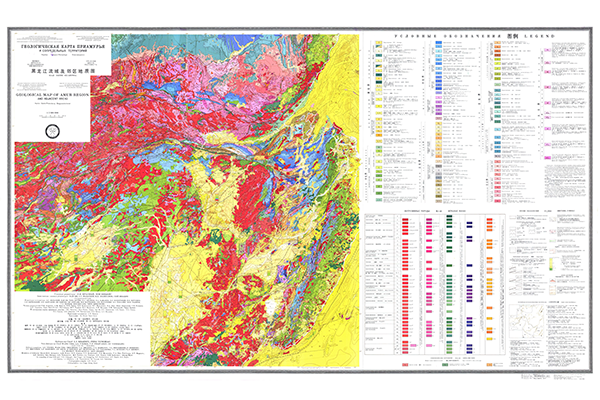 Геологическая карта Приамурья и сопредельных территорий (фрагмент)