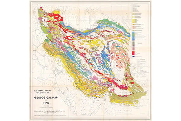 Геологическая карта Ирана (фрагмент)