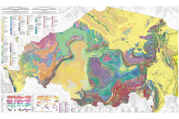 Геологическая карта России и прилегающих акваторий (фрагмент)