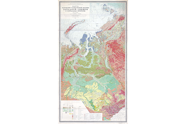 Карта отложений четвертичной системы Западной Сибири (фрагмент)