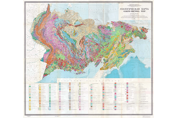 Геологическая карта Северо-Востока СССР (фрагмент)