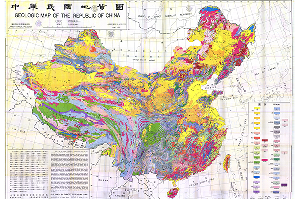 Геологическая карта Китая (фрагмент)