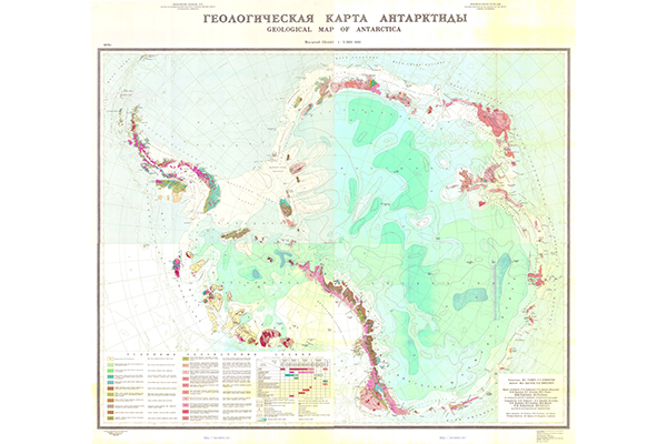 Геологическая карта Антарктиды (фрагмент)