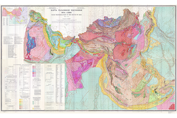Карта разломной тектоники юга Азии (фрагмент)