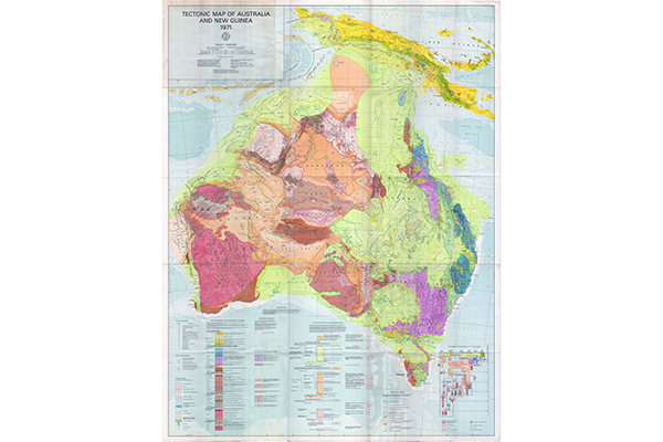 Тектоническая карта Австралии и Новой Гвинеи (фрагмент)