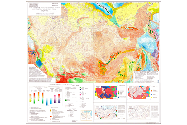 Карта новейшей тектоники Северной Евразии (фрагмент)