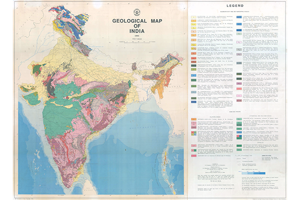 Геологическая карта Индии (фрагмент)