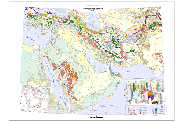 Тектоническая карта Ближнего Востока (фрагмент)