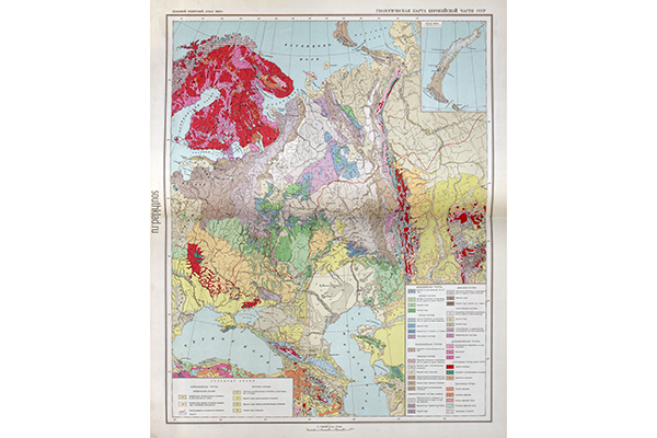 Геологическая карта Европейской части СССР (фрагмент)