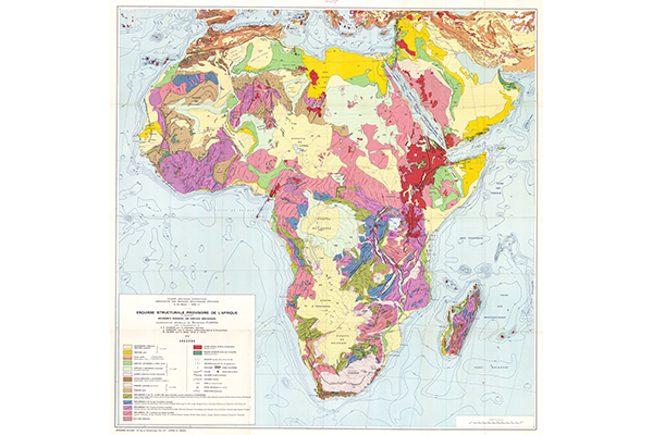 Структурно-тектоническая карта Африки (фрагмент)