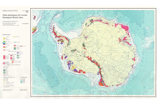 Геологическая карта мира. Антарктида (фрагмент)