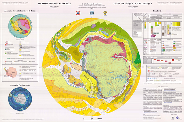 Тектоническая карта Антарктики (фрагмент)