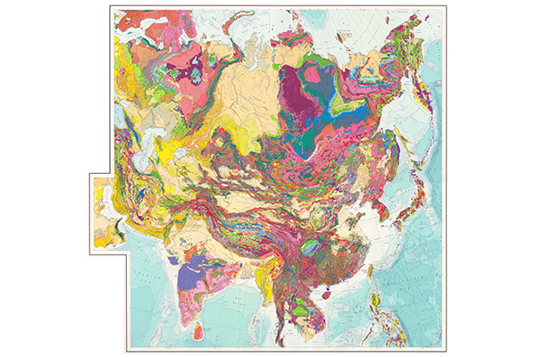 Геологическая карта мира. Азия (фрагмент)