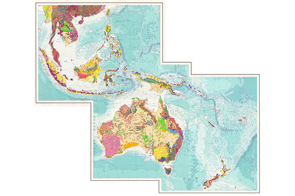 Геологическая карта мира. Австралия (фрагмент)