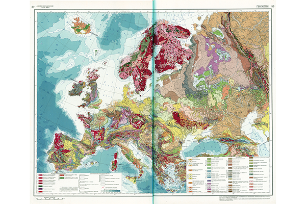Геологическая карта Европы (фрагмент)