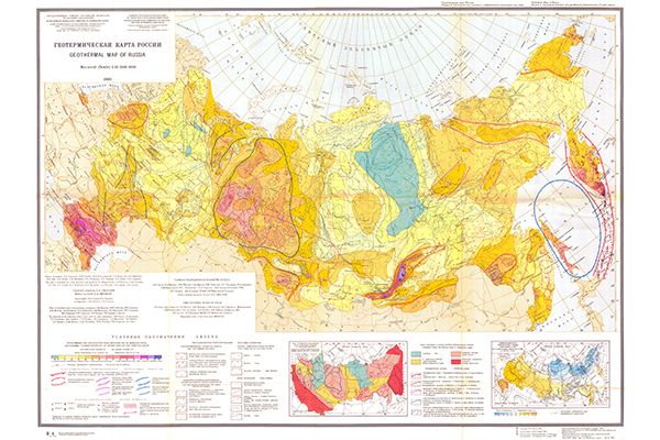Геотермическая карта России (фрагмент)