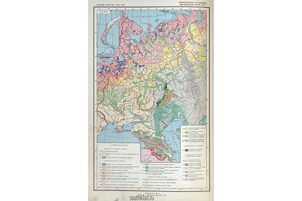 Карта четвертичных отложений Европейской части СССР (фрагмент)