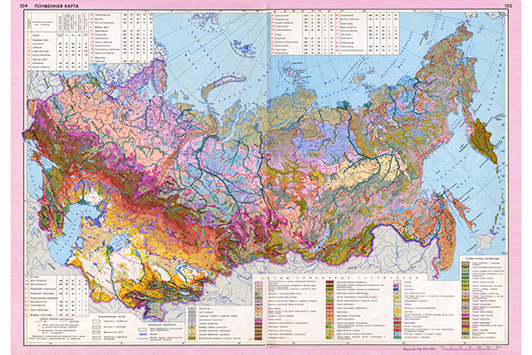 Почвенная карта СССР (фрагмент)
