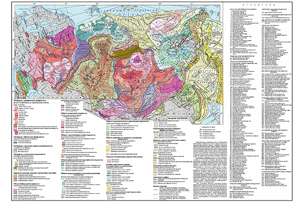 Карта тектонического районирования России (фрагмент)