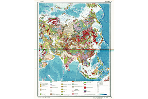 Геологическая карта Азии (фрагмент)