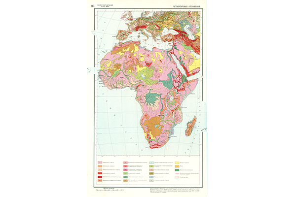 Карта четвертичных отложений Африки (фрагмент)