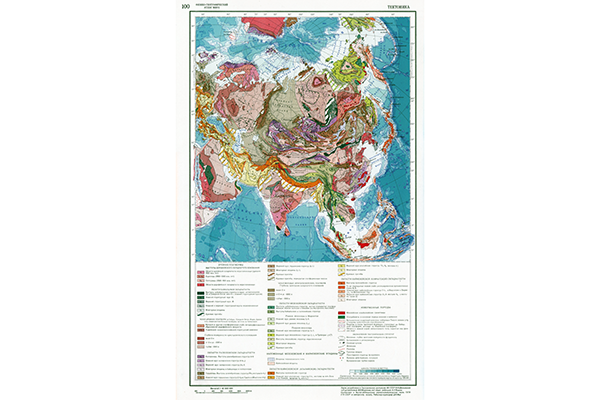 Тектоническая карта Азии (фрагмент)
