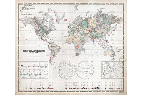 Геологическая карта мира (фрагмент)